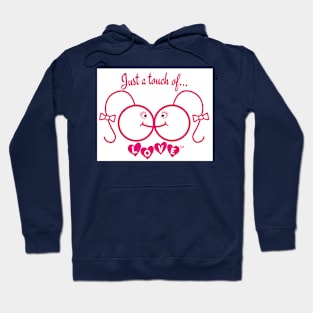 Just A Touch of LOVE - LGBTQIA+ - Females and Horizontal Rainbow - Double-sided Hoodie